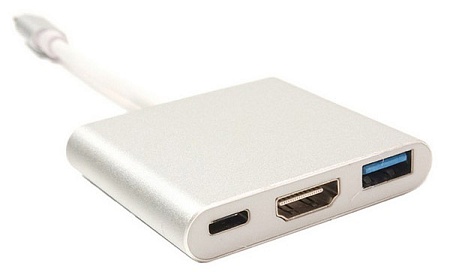 Кабель USB PowerPlant - переходник C-Type - HDMI/USB KD00AS1306