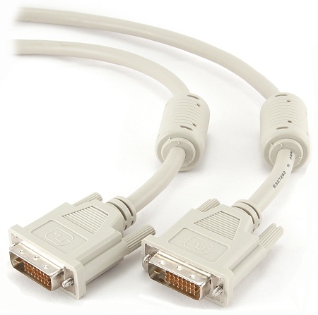 Кабель DVI-D dual link Cablexpert CC-DVI2-10, 25M/25M, 3.0м, экран, ферритовые кольца, пакет