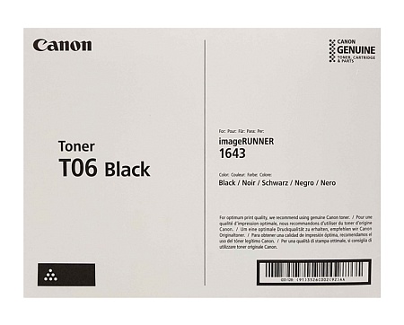 Тонер-картридж Canon T06 Black для imageRUNNER 1643i 1643
