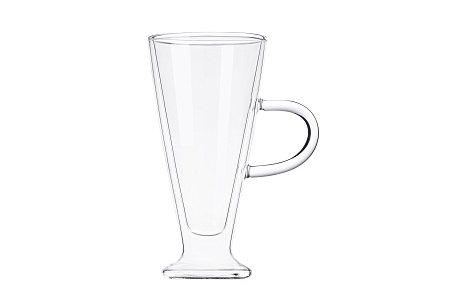 Набор чашек с ручками Ardesto с двойными стенками, 230 мл, H 15,8 см, 2 шт, боросиликатное стекло AR2623GH
