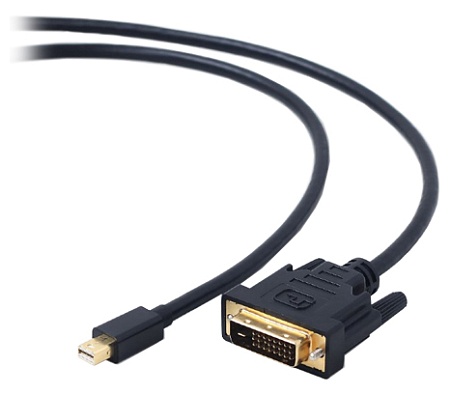 Кабель SVGA, MiniDisplayPort to DVI, 1.8m, Cablexpert CC-mDPM-DVIM-6